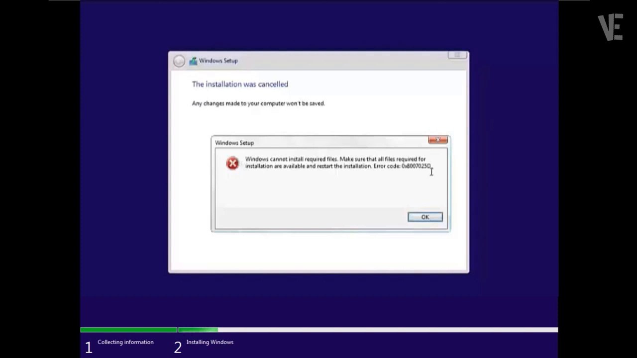 How To Fix Windows cannot install required files Error 0x8007025D in Windows 11 / 10 / 8 / 7 During Install