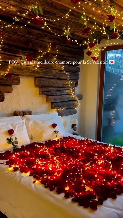 La chambre idéale pour une nuit lors de la Saint-Valentin #saintvalentin