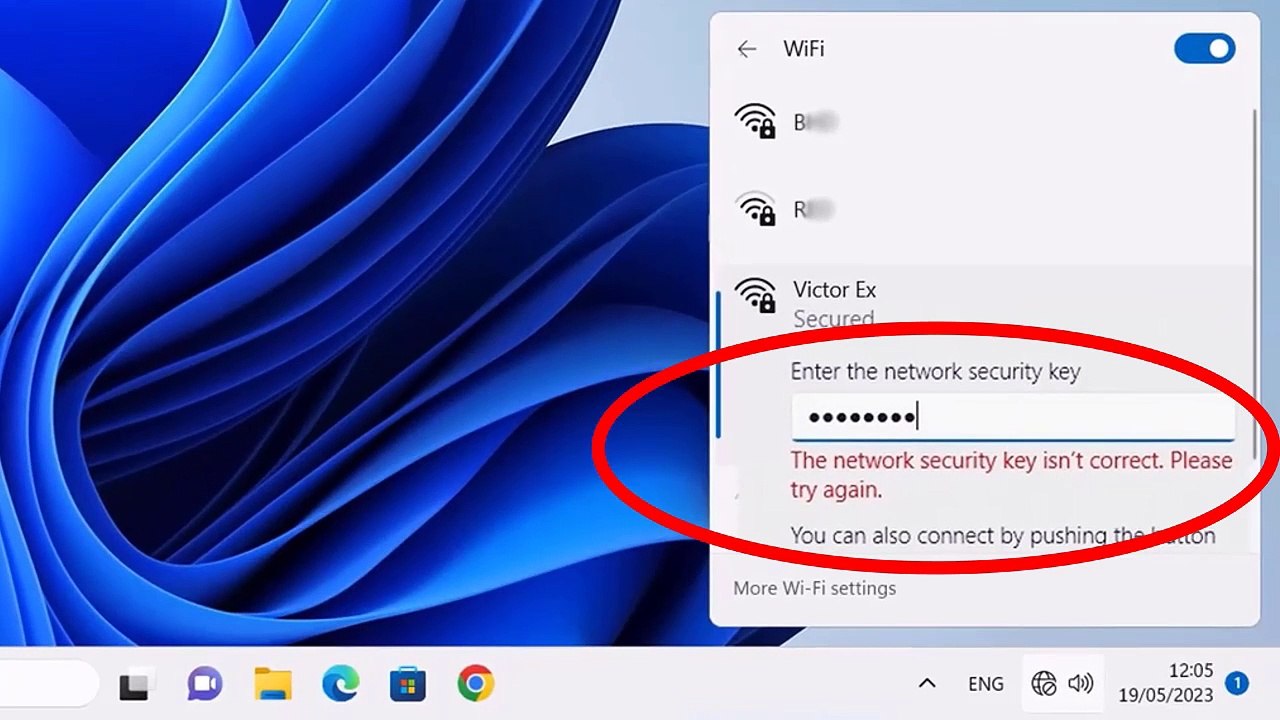 How To Fix The network security key isn't correct in Windows 11 / 10