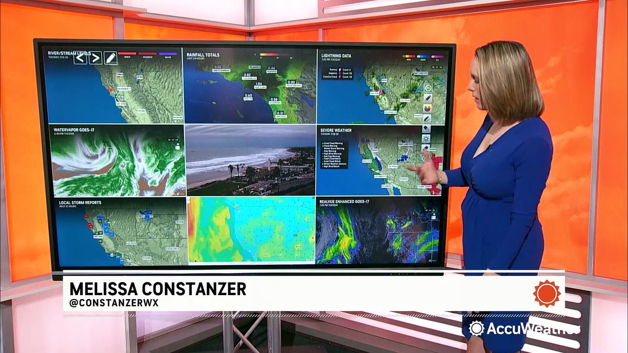 Storm system strikes California with intense moisture