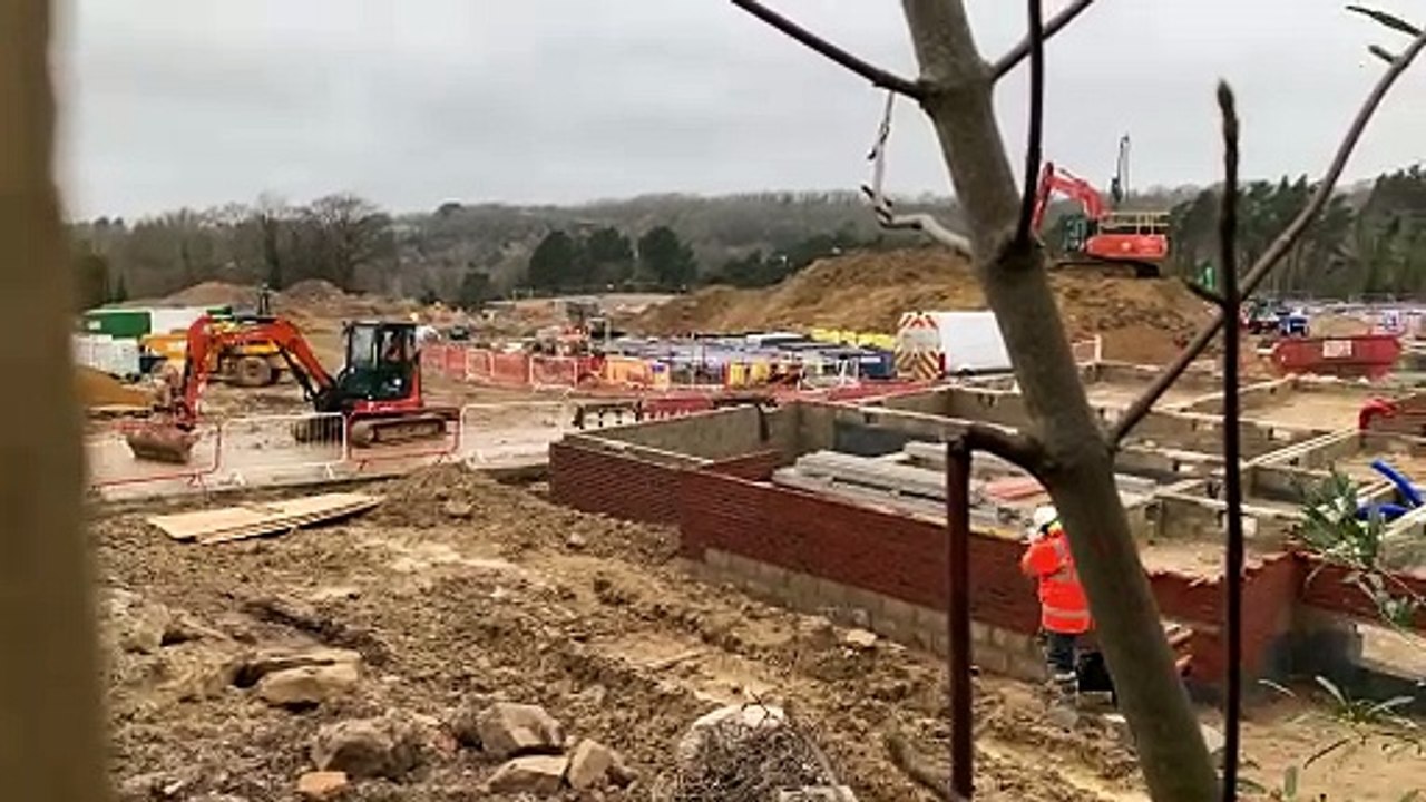 Building work at Ashdown House site