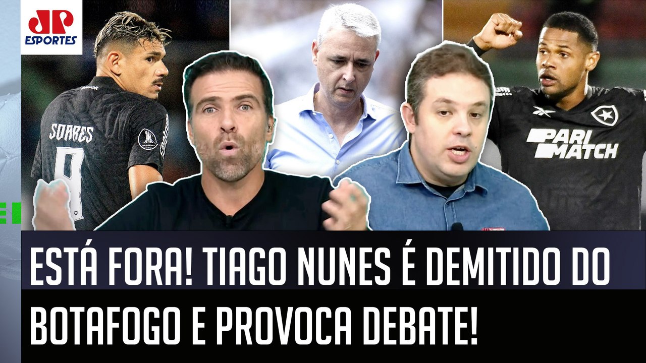 "É SURREAL! O Botafogo é UMA ZONA, cara! O Tiago Nunes FOI DEMITIDO e agora..." VEJA DEBATE!