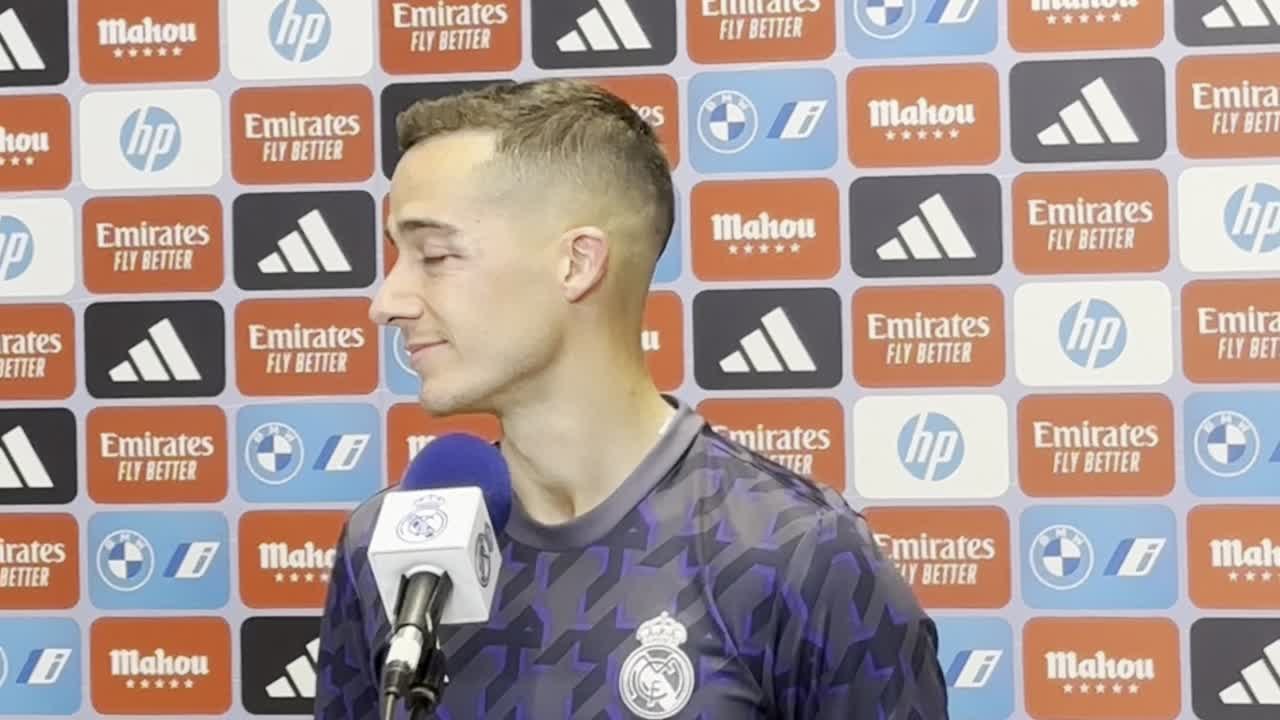 Lucas Vázquez en zona mixta