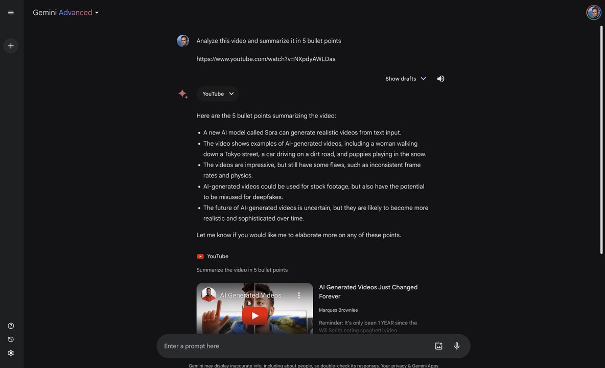 Análisis y resumen de un vídeo con Google Gemini 1.5