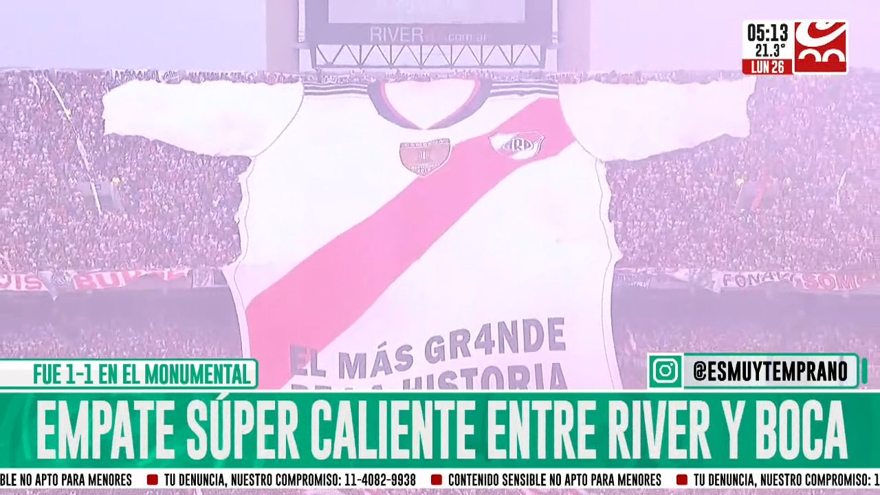 Empate súper caliente entre River Plate y Boca