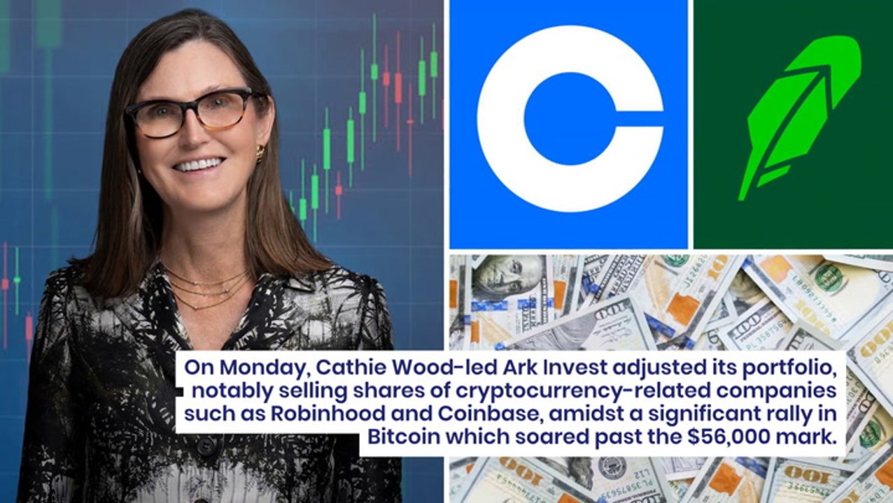 Cathie Wood's Ark Invest Offloads $6.9M Worth of Coinbase, Robinhood Shares Each Amid Searing Bitcoin Rally — Also Sold Nvidia Stock
