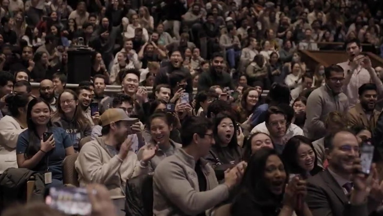 Moment medical students discover education will be tuition-free