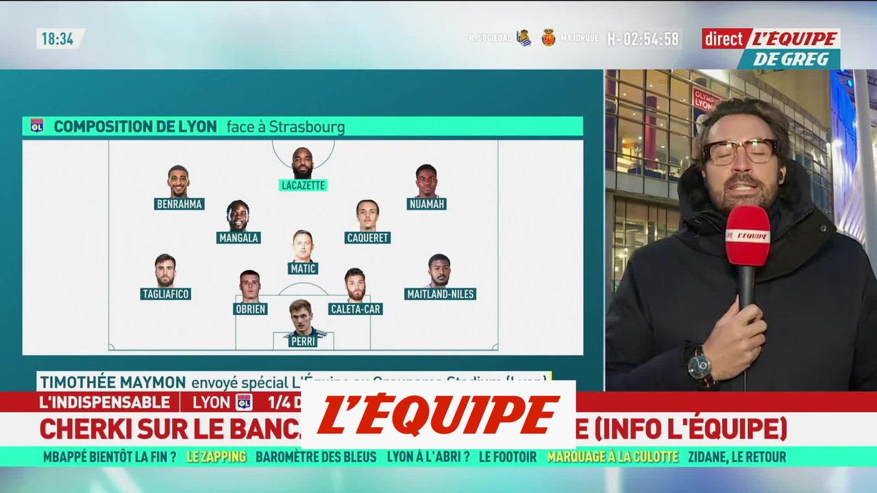 L'OL avec Lucas Perri et son équipe type contre Strasbourg - Foot - Coupe