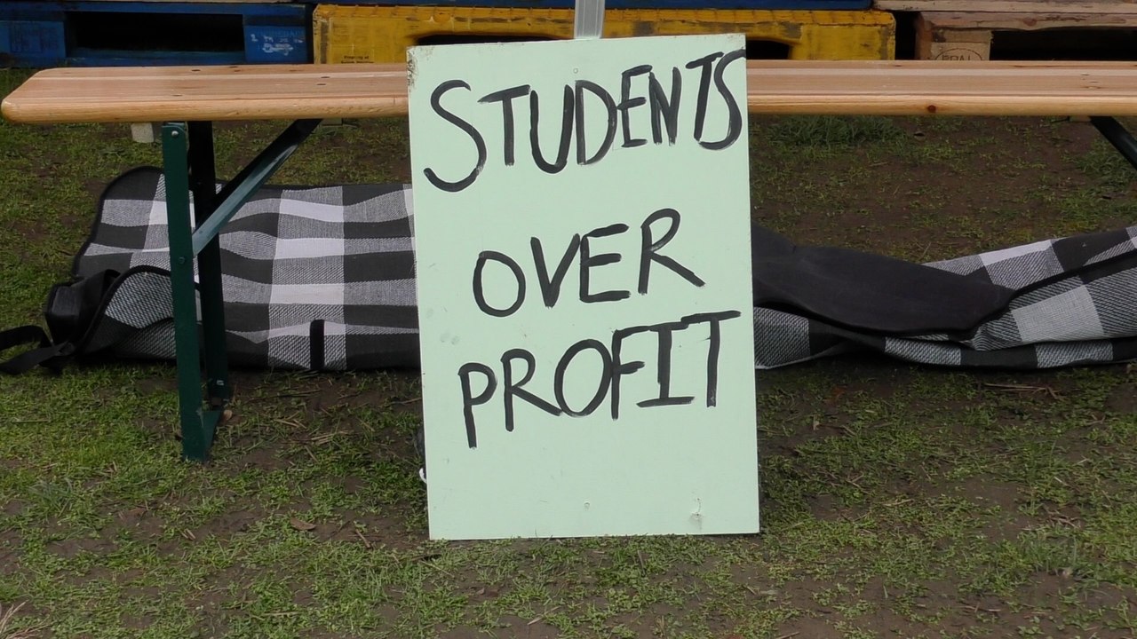 Kent students take to tents over proposed course cuts