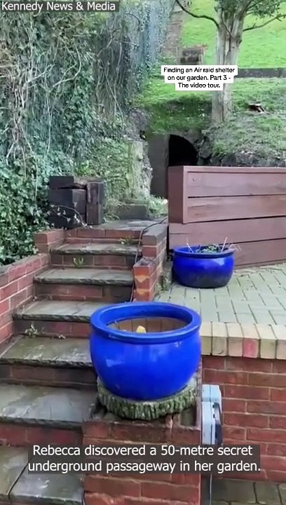 Shock as mum discovers hidden underground tunnel in garden
