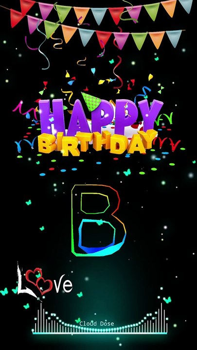 B letter black screen status ✨B name birthday whatsapp status