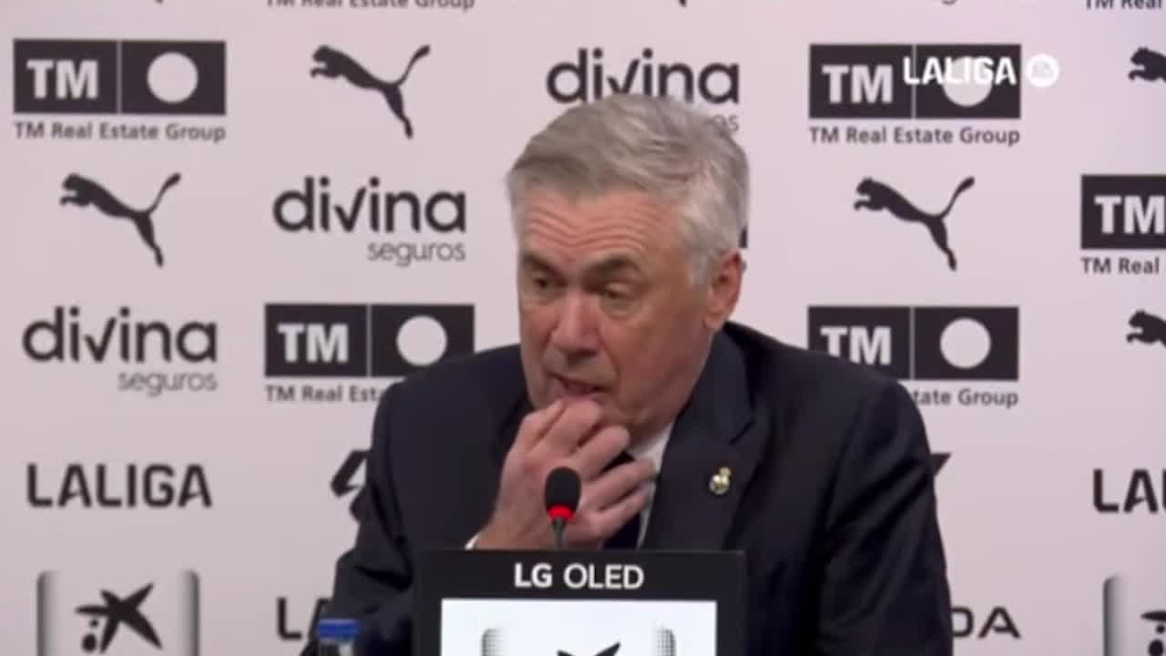 Rueda de prensa completa de Ancelotti tras al Valencia 2 Real Madrid 2