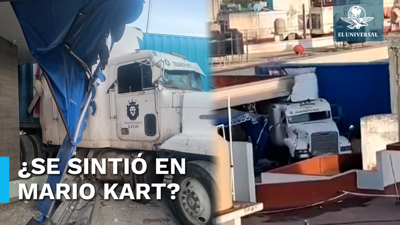 ¡Alerta! Tráiler bajo influencia causa destrozos en Uruapan 🚛