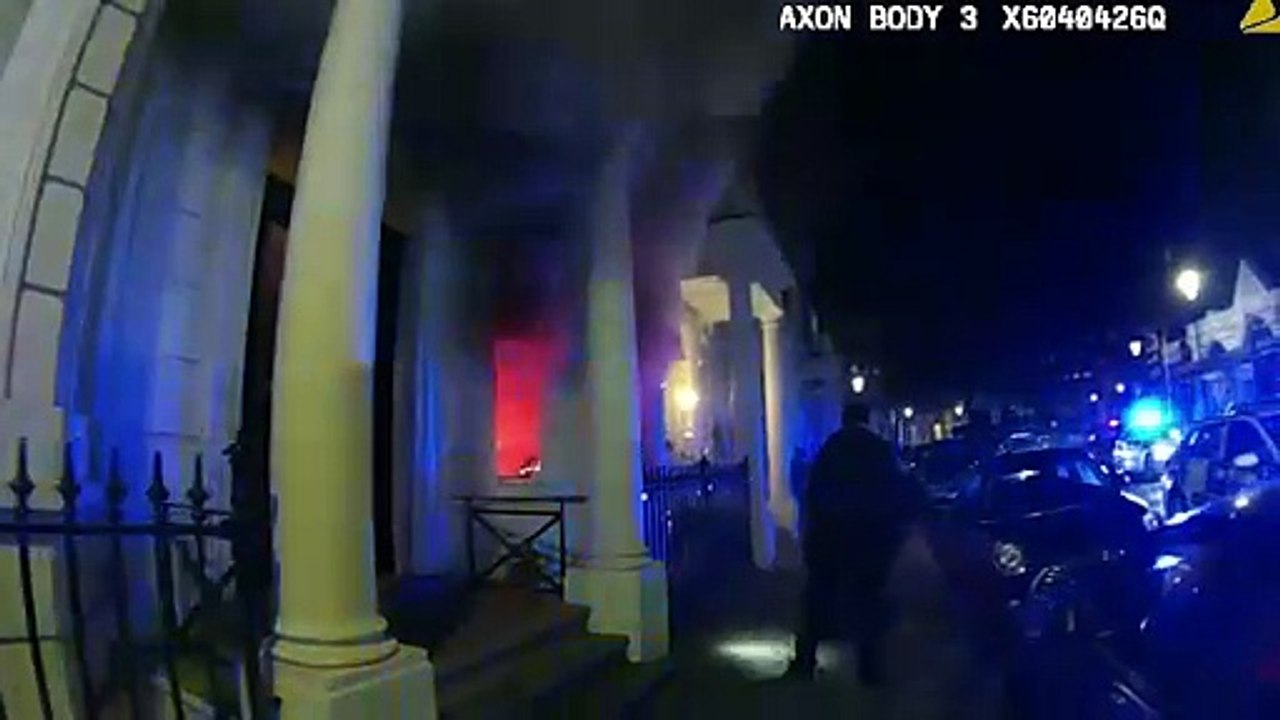 Video shows officers rescuing residents from a terrifying blaze in Kensington.