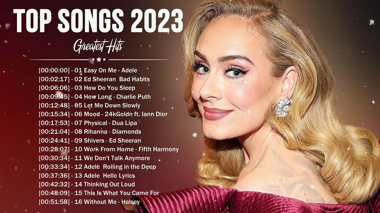 Top Songs 2023 ~ Dua Lipa, Maroon 5, Sia, Rihanna, The Weeknd, Tones And I, Shawn Mendes