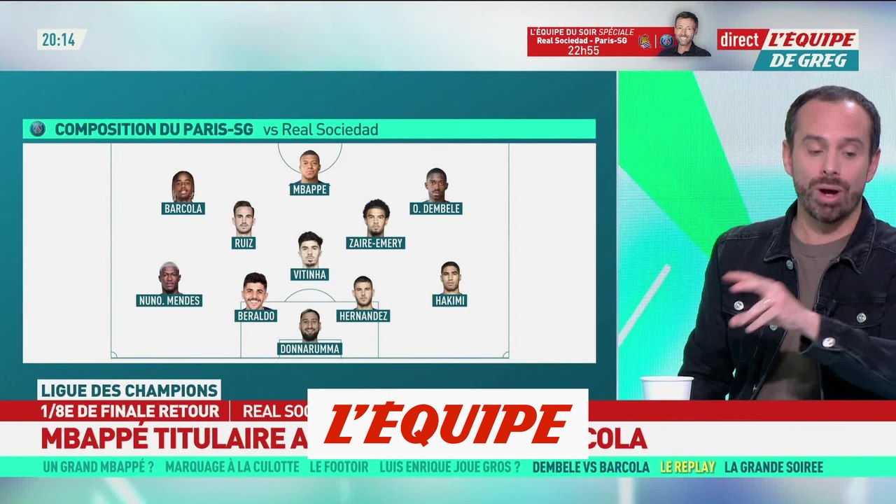Mbappé titulaire, Nuno Mendes et Beraldo alignés en défense - Foot - C1 - PSG