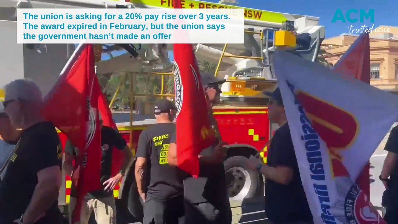 Firefighters union march - March 8 - Newcastle