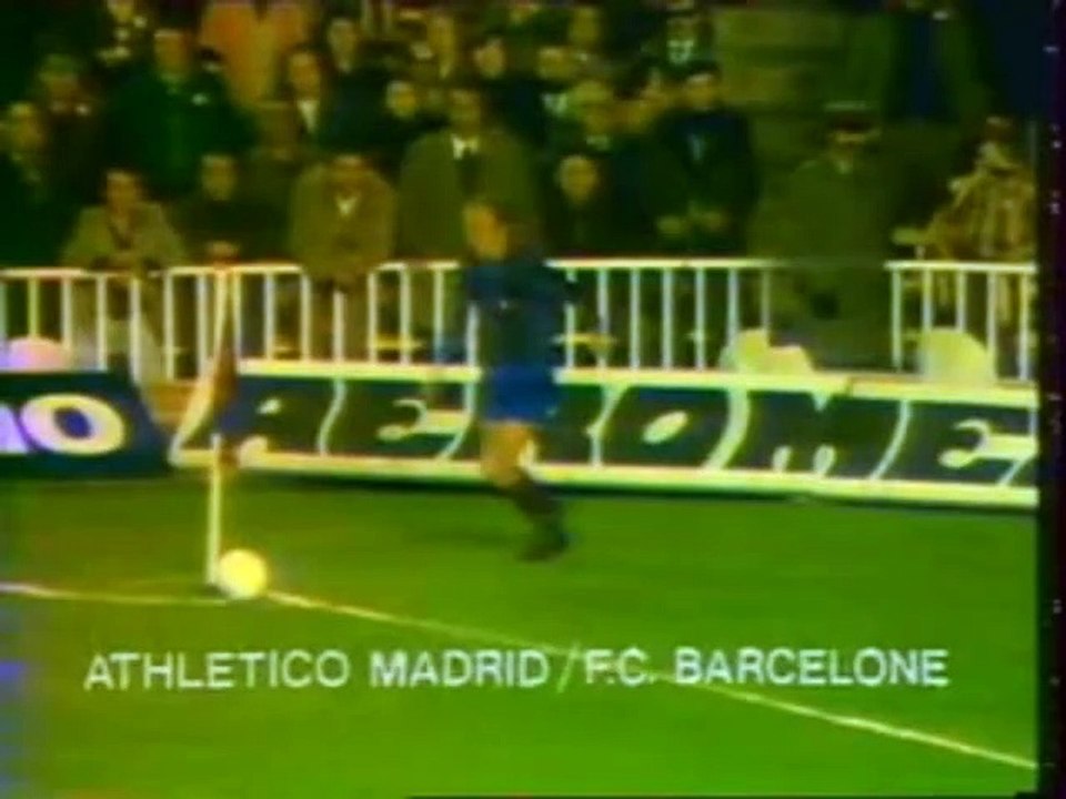 FC Barcelona vs. Atlético Madrid - Spanish Championship Match - February 1977