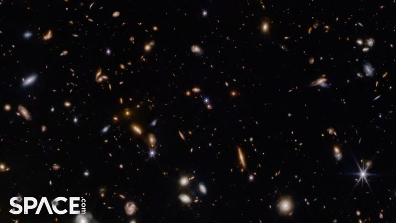Field Of Galaxies In 4K Via James Webb Space Telescope