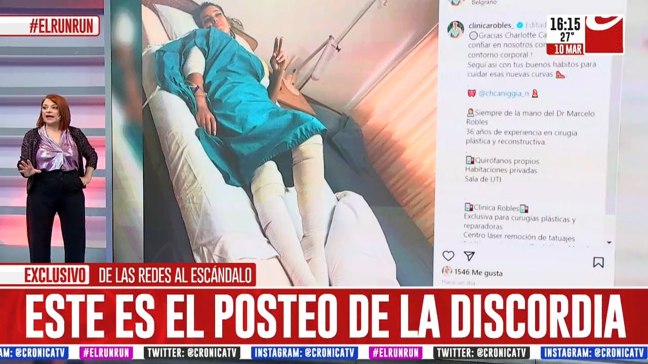 Charlotte Caniggia irá a juicio contra su cirujano