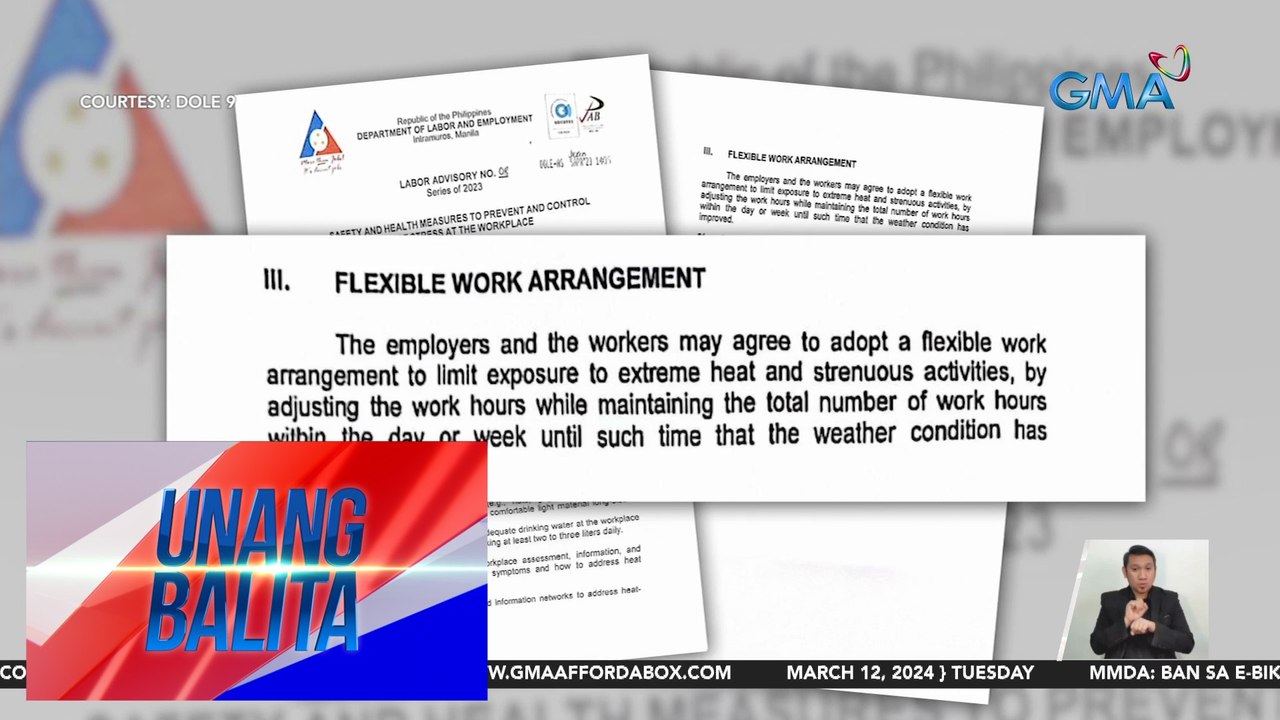 Flexible working arrangement, pinayagan ng DOLE Region 9 sa construction industry | UB