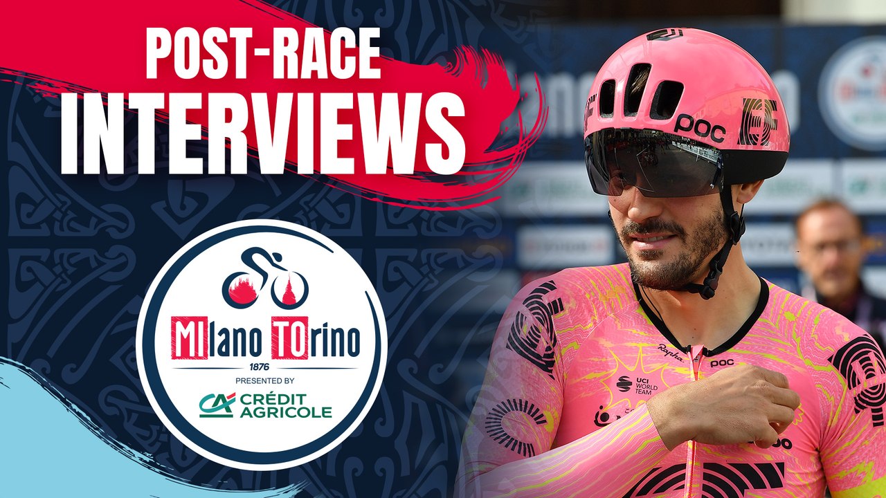 Milano-Torino 2024 Post-Race Interviews with Alberto Bettiol, Marc Hirschi, and Jan Christen