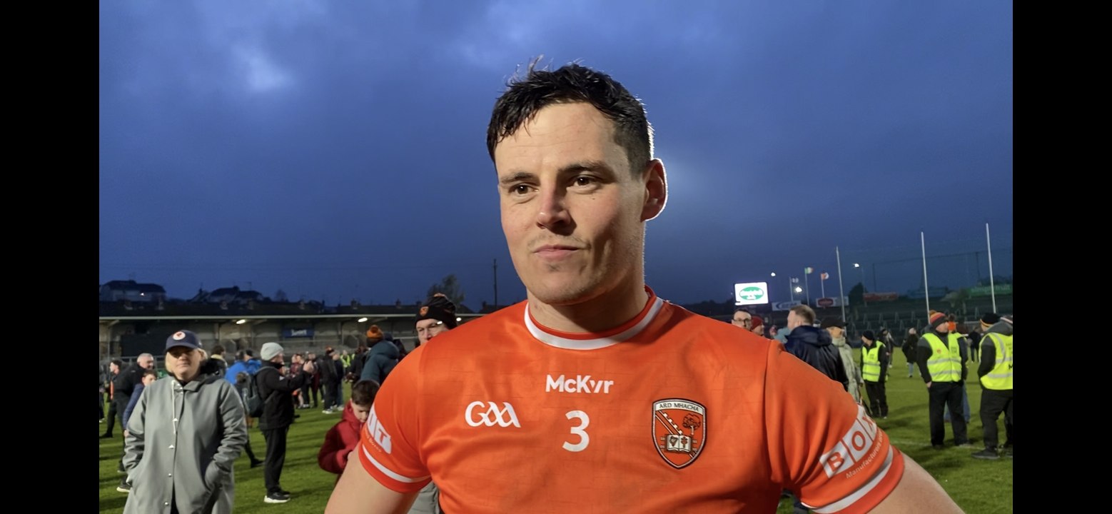 Aaron McKay Armagh v Cavan post match.
