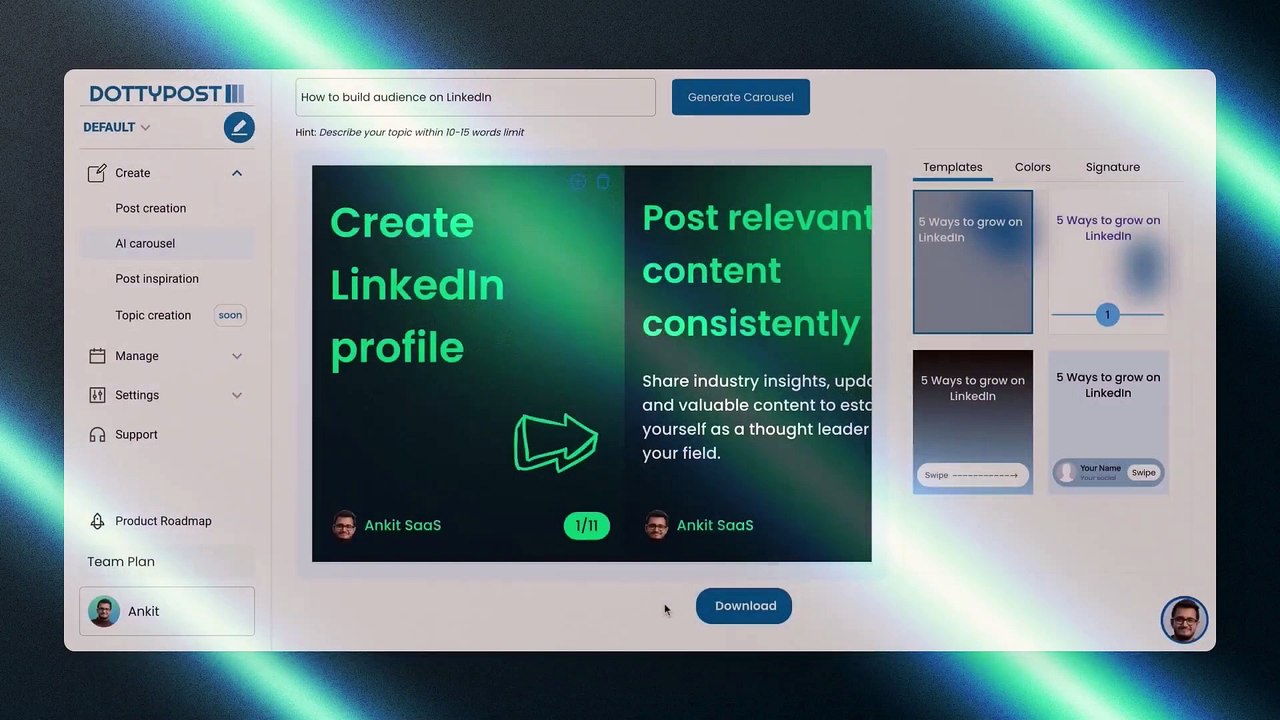 Dottypost - AI Tool for LinkedIn