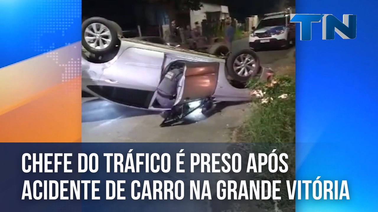 Chefe do tráfico é preso após acidente de carro na Grande Vitória