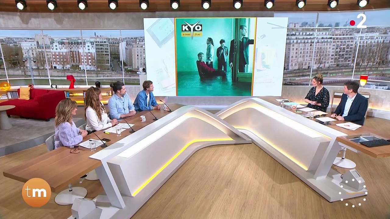 Nicolas Chassagne et Benoît Poher du groupe Kyo sur le plateau de "Télématin" évoquent la réédition de leur album