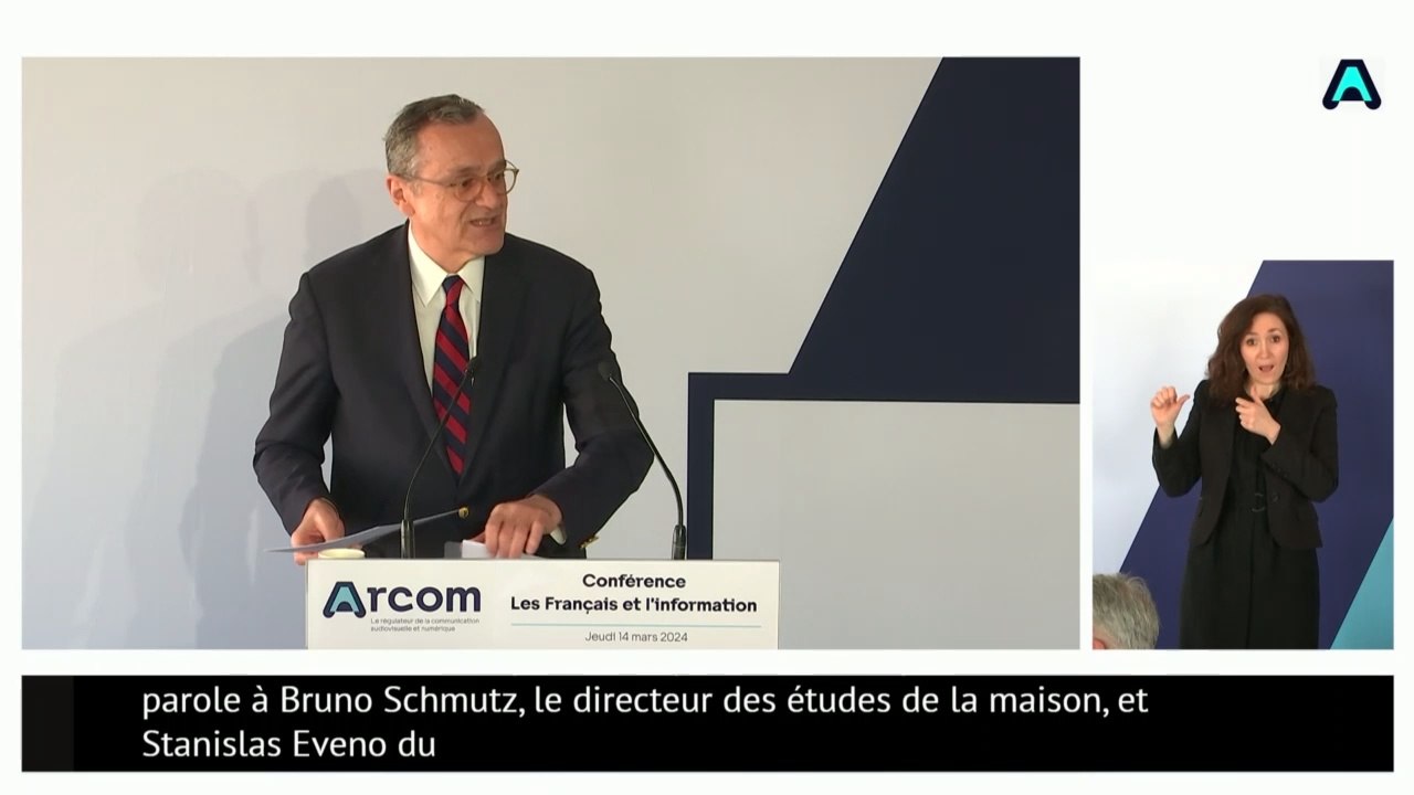 Étude de l'Arcom sur les Français et l'information : conférence de présentation