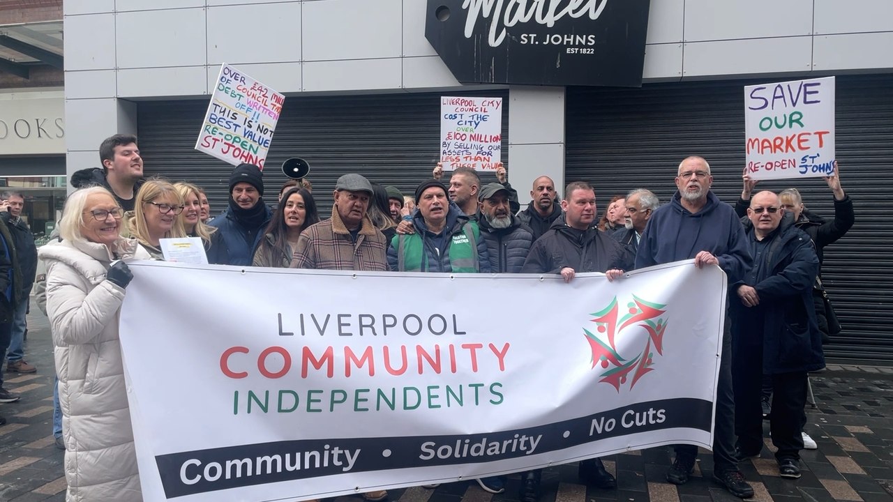 Protesters rally to save Liverpool's St Johns Market after shock closure
