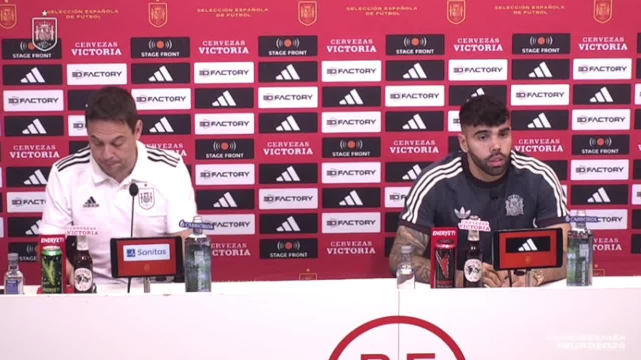 Rueda de prensa de David Raya, previa al amistoso España vs. Colombia