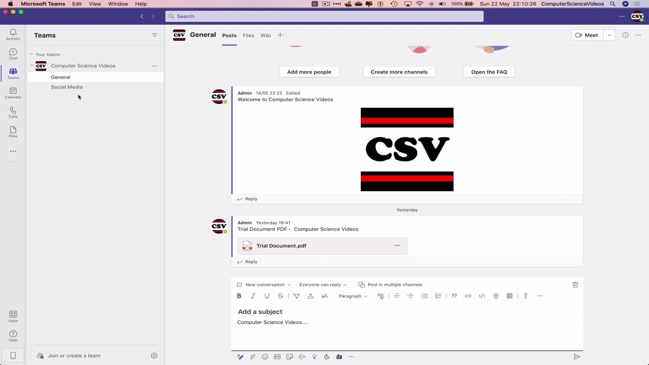 How to POST a Team Conversation in Multiple Channels on Microsoft Teams Using a Mac - Basic Tutorial