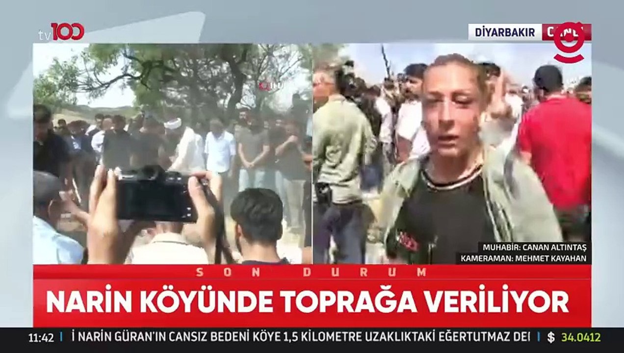 Narin'in Toprağa Verilmesi Sırasında TV100 Ekibine Sözlü Saldırı!