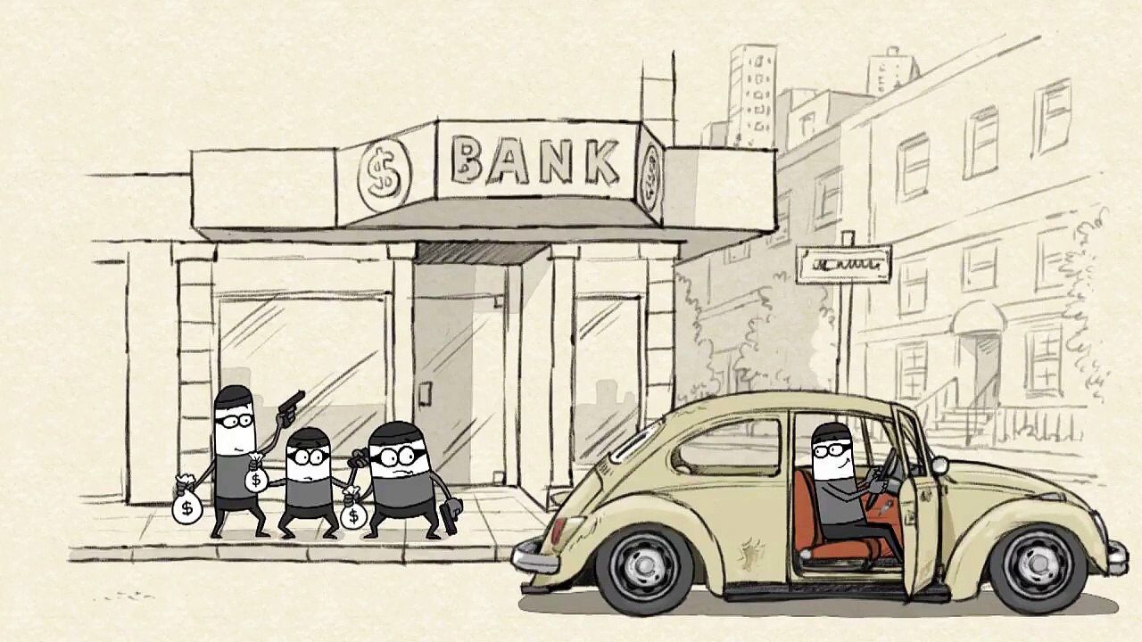 Funny video - 2D animation -  ＂Getaway Car＂