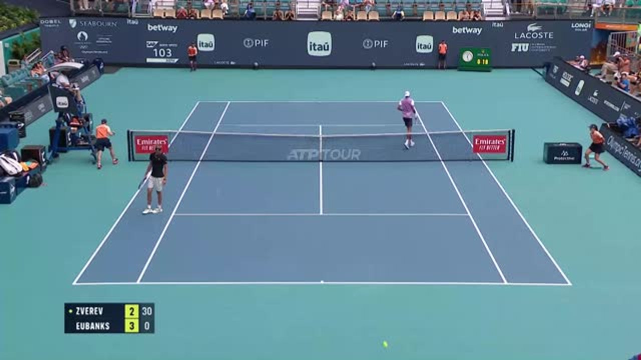 Miami - Zverev domine Eubanks