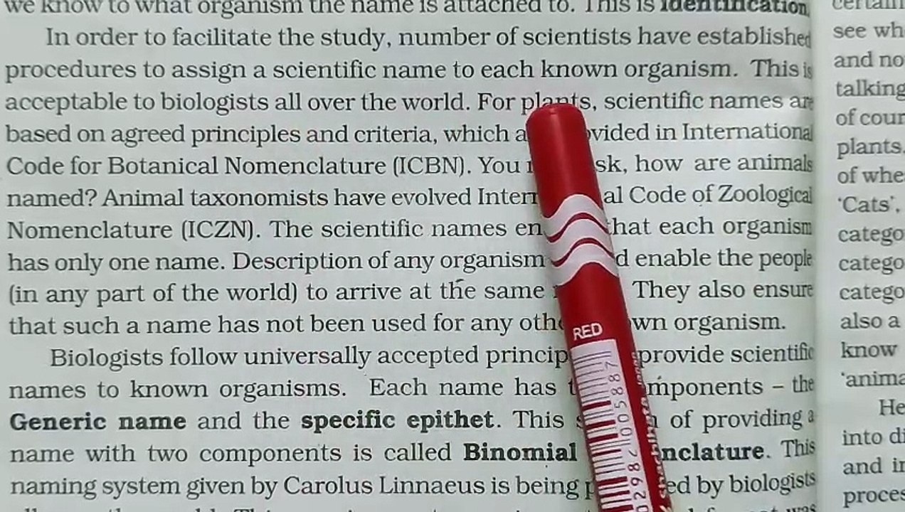 Binomial Nomenclature in hindi