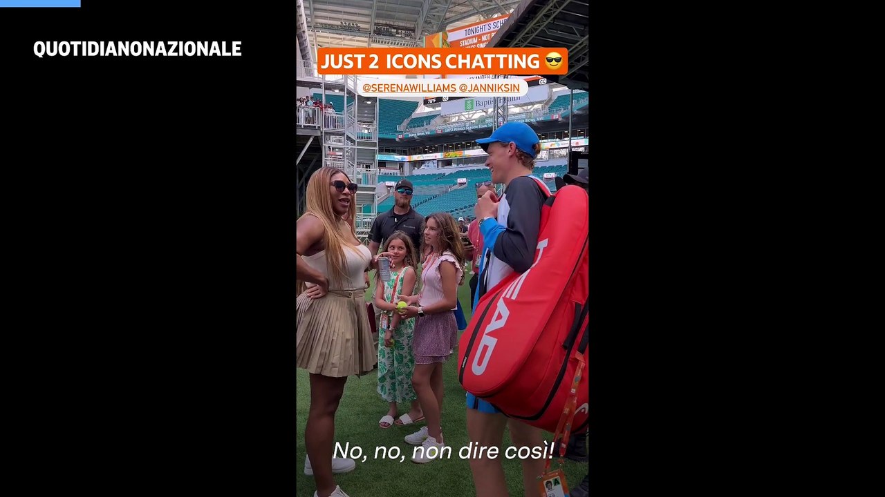 Serena Williams 'fan' di Sinner: "Vorrei avere il tuo dritto"