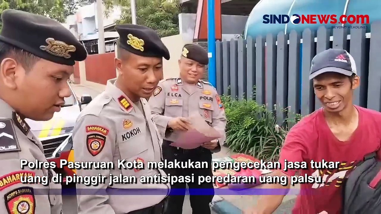Antisipasi Uang Palsu, Polisi Periksa Jasa Penukaran Uang di Pinggir Jalan