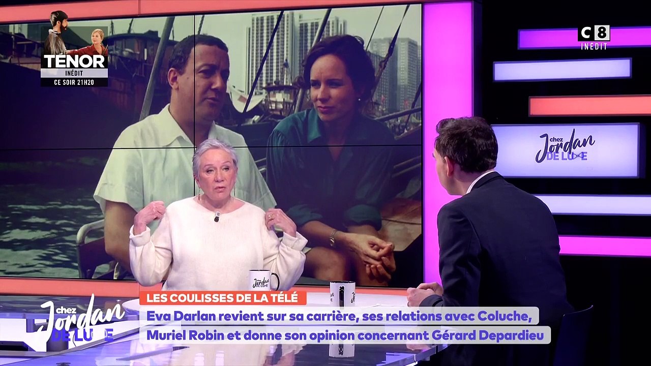 Eva Darlan dans l'émission "Chez Jordan de Luxe", sur C8.
