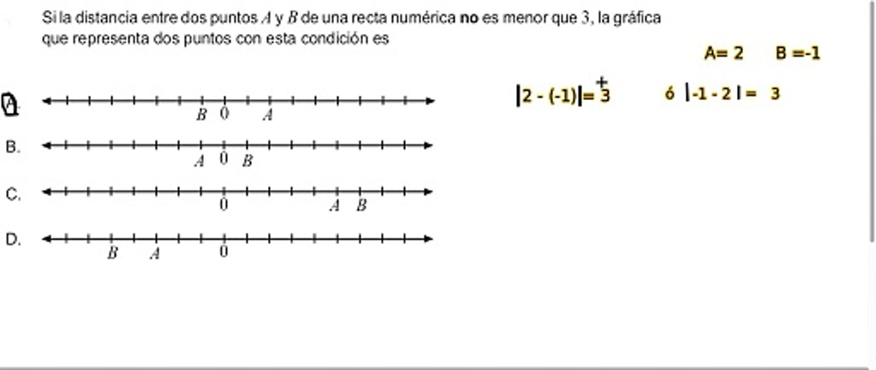 pregunta de matemáticas examen de admision