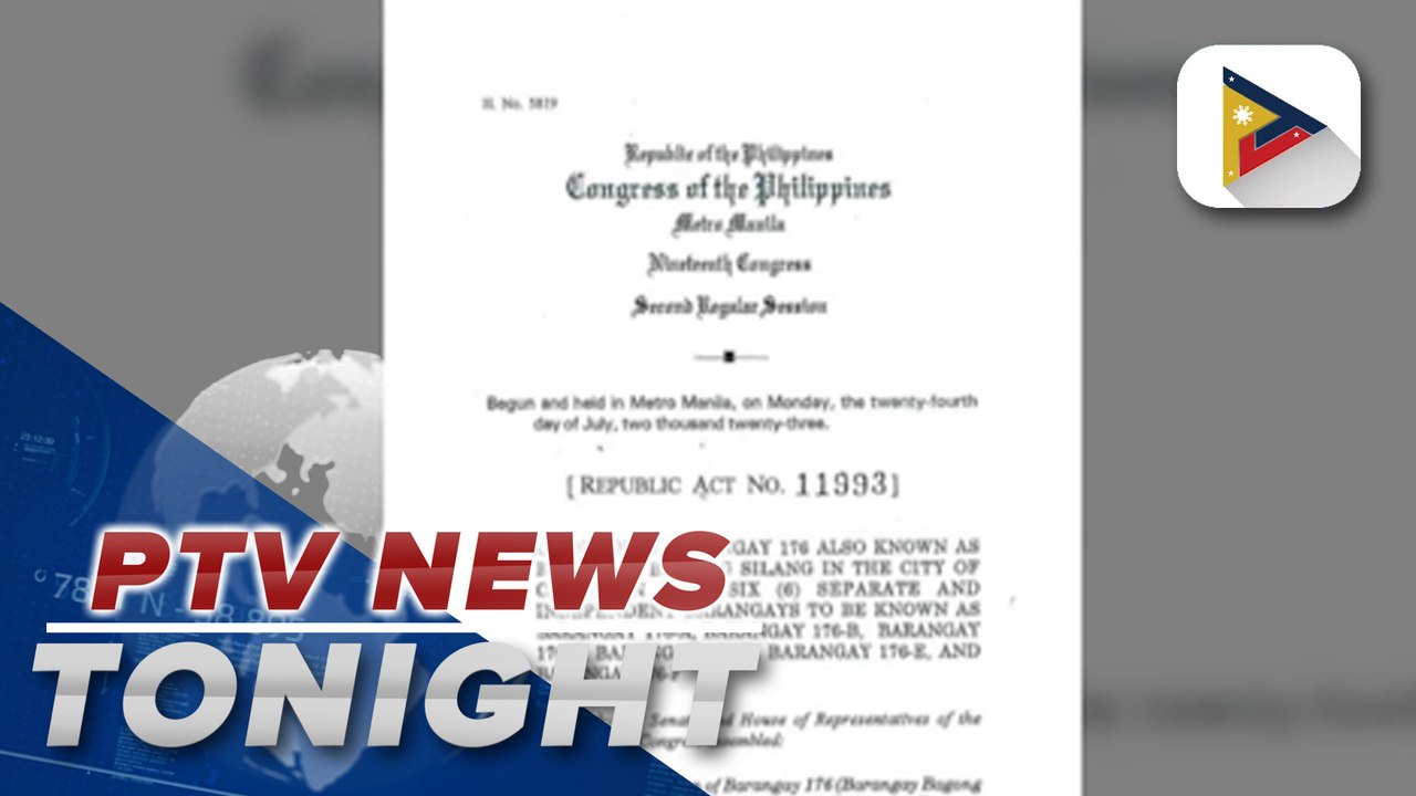 PBBM signs law dividing Bagong Silang, Caloocan into 6 barangays
