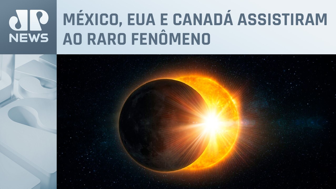 Eclipse solar total é observado na América do Norte