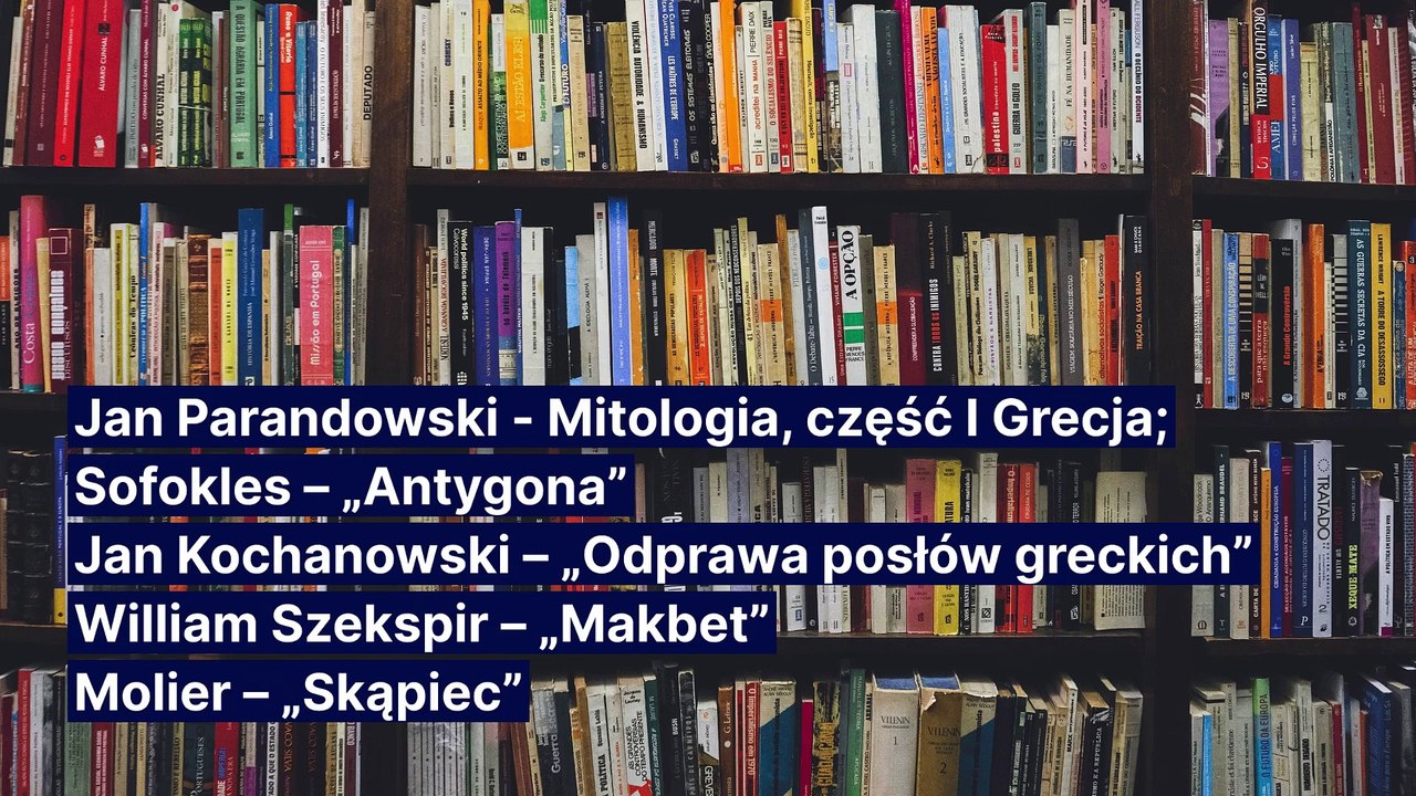 lektury na maturę 2024