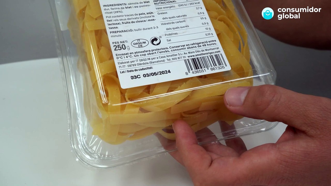 Pasta con moho de Ametller Origen