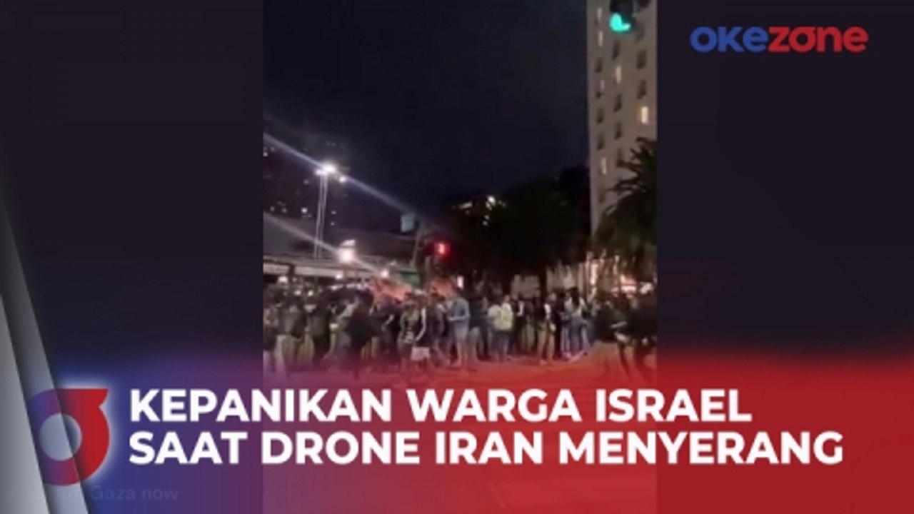 Momen Ratusan Warga Yahudi Panik saat Ratusan Drone  Hantam Wilayah Israel