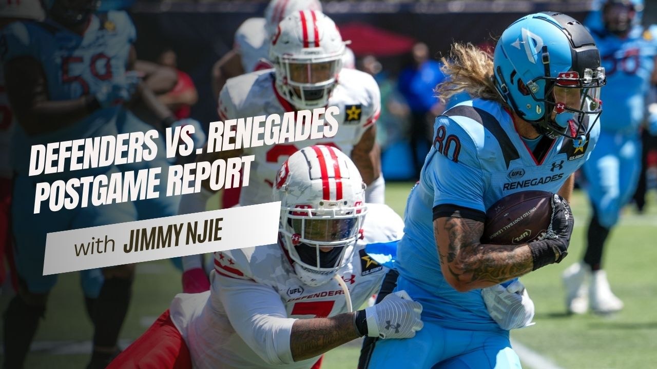 UFL UPDATE: Renegades Fall To Defenders In A Thriller, 29-28