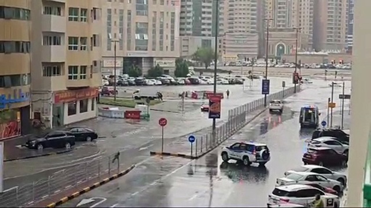 Road heading towards Al Khan Junctions blocked