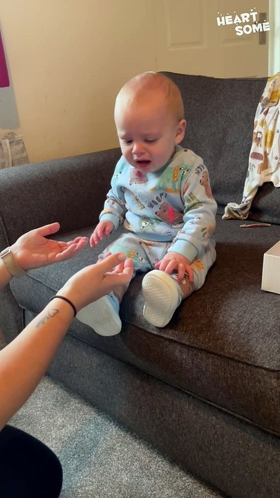 Adorable Baby's Hilarious Reaction to First Shoes